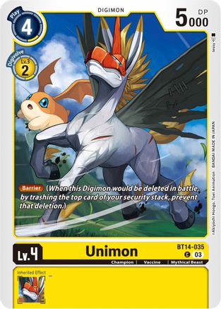 Unimon [BT14-035] [Blast Ace] - Trinity Hobby