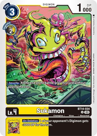 Sukamon [BT14-034] [Blast Ace] - Trinity Hobby