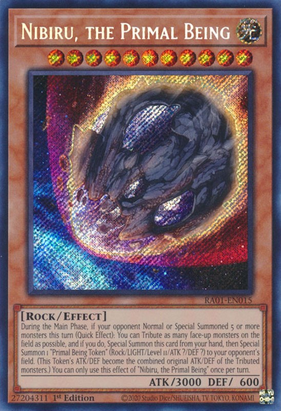 Nibiru, l'être primordial [RA01-EN015] Secret Rare 