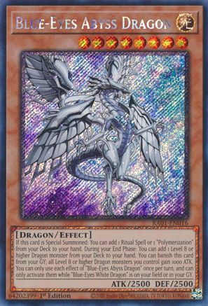 Blue-Eyes Abyss Dragon [RA01-EN016] Platinum Secret Rare - Trinity Hobby
