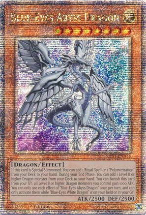 Blue-Eyes Abyss Dragon [RA01-EN016] Quarter Century Secret Rare - Trinity Hobby