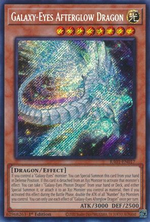 Galaxy-Eyes Afterglow Dragon [RA01-EN017] Secret Rare - Trinity Hobby