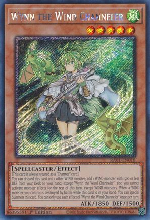Wynn the Wind Channeler [RA01-EN018] Platinum Secret Rare - Trinity Hobby