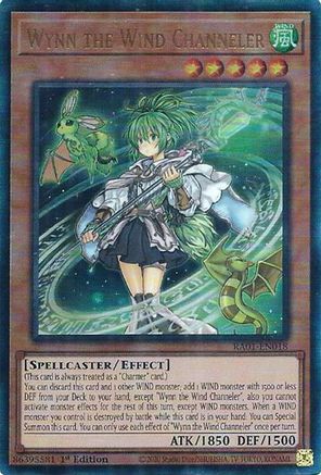 Wynn the Wind Channeler [RA01-EN018] Prismatic Ultimate Rare - Trinity Hobby