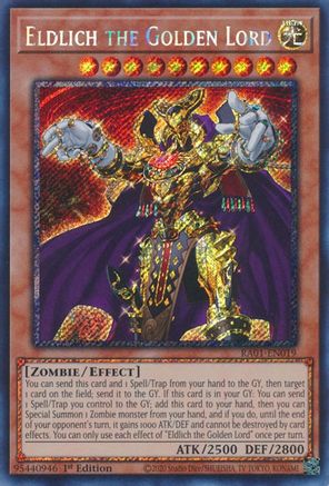 Eldlich the Golden Lord [RA01-EN019] Platinum Secret Rare - Trinity Hobby