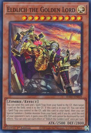 Eldlich the Golden Lord (Alternate Art) [RA01-EN019] Super Rare - Trinity Hobby