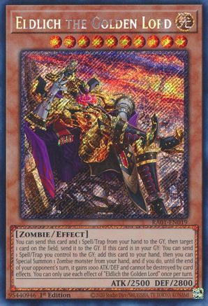 Eldlich the Golden Lord (Alternate Art) [RA01-EN019] Platinum Secret Rare - Trinity Hobby