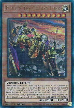 Eldlich the Golden Lord (Alternate Art) [RA01-EN019] Prismatic Ultimate Rare - Trinity Hobby
