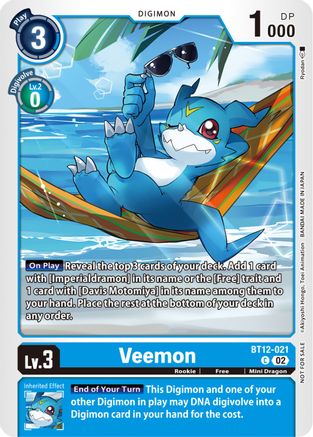 Veemon [BT12-021] (NYCC 2023 Demo Deck) [Across Time] - Trinity Hobby