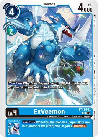 ExVeemon [BT12-022] (NYCC 2023 Demo Deck) [Across Time] - Trinity Hobby