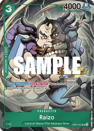 Raizo (CS 2023 Event Pack) (OP01-052) - [One Piece Promotion Cards] Foil - Trinity Hobby