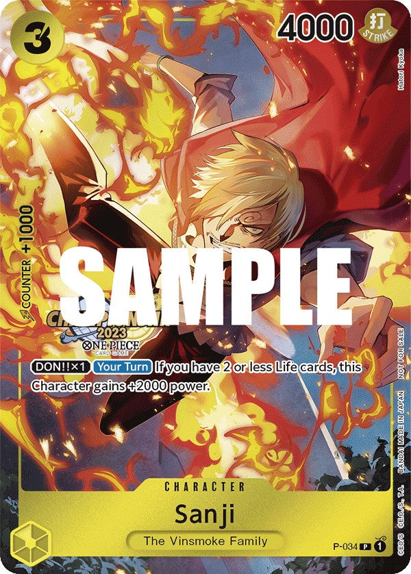 Sanji (CS 2023 Event Pack) (P-034) - [One Piece Promotion Cards] Foil - Trinity Hobby