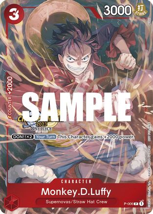 Monkey.D.Luffy (006) (CS 2023 Celebration Pack) (P-006) - [One Piece Promotion Cards] Foil - Trinity Hobby