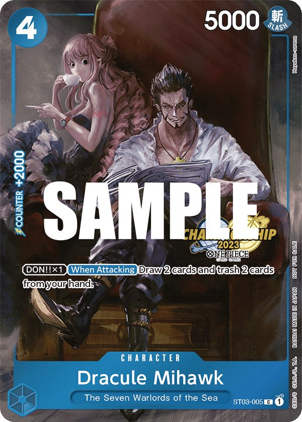 Dracule Mihawk (CS 2023 Celebration Pack) (ST03-005) - [One Piece Promotion Cards] Foil - Trinity Hobby