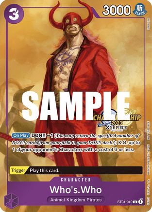 Who's.Who (CS 2023 Celebration Pack) (ST04-010) - [One Piece Promotion Cards] Foil - Trinity Hobby