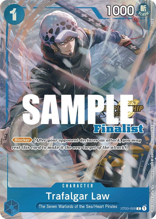 Trafalgar Law (CS 2023 Top Players Pack) [Finalist] (ST03-008) - [One Piece Promotion Cards] Foil - Trinity Hobby