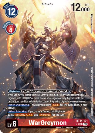 WarGreymon [Bt14-101] (Alternate Art) [Blast Ace] - Trinity Hobby