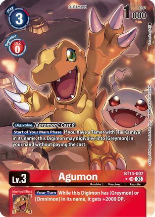 Agumon [Bt14-007] (Alternate Art) [Blast Ace] - Trinity Hobby