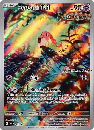 Scream Tail (065) (Pokemon Center Exclusive) [Scarlet & Violet: Black Star Promos] - Trinity Hobby