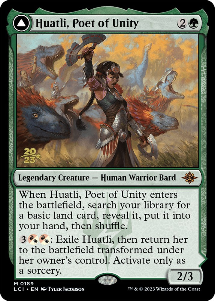 Huatli, Poet of Unity // Roar of the Fifth People [The Lost Caverns of Ixalan Prerelease Cards] - Trinity Hobby