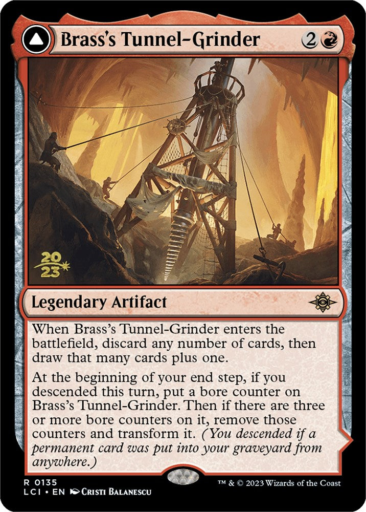 Brass's Tunnel-Grinder // Tecutlan, the Searing Rift [The Lost Caverns of Ixalan Prerelease Cards] - Trinity Hobby