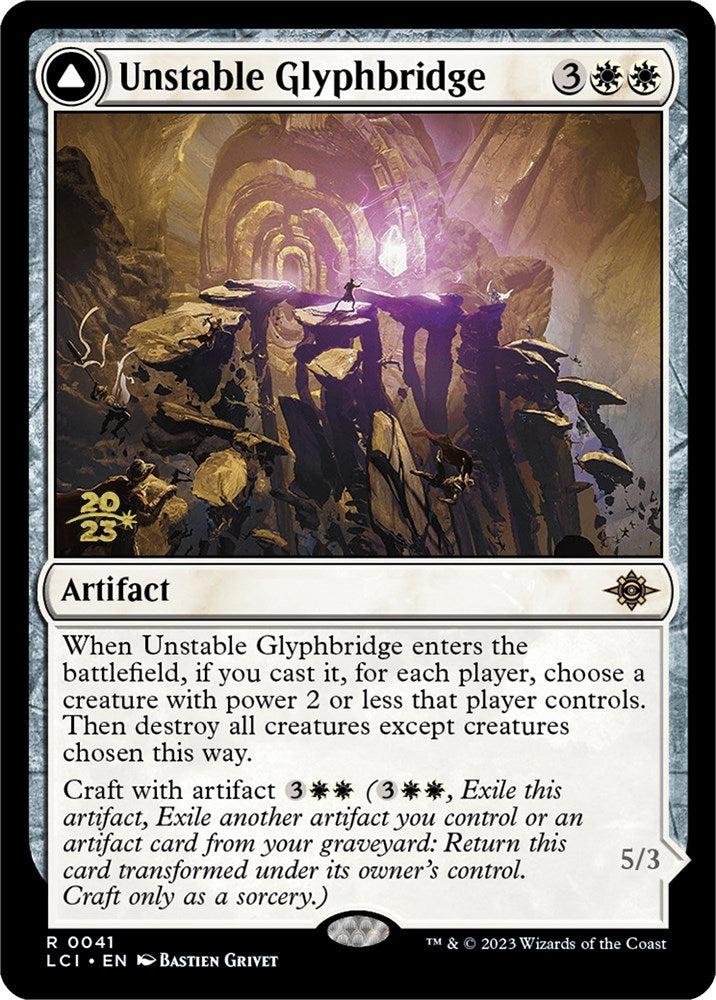 Unstable Glyphbridge // Sandswirl Wanderglyph [The Lost Caverns of Ixalan Prerelease Cards] - Trinity Hobby
