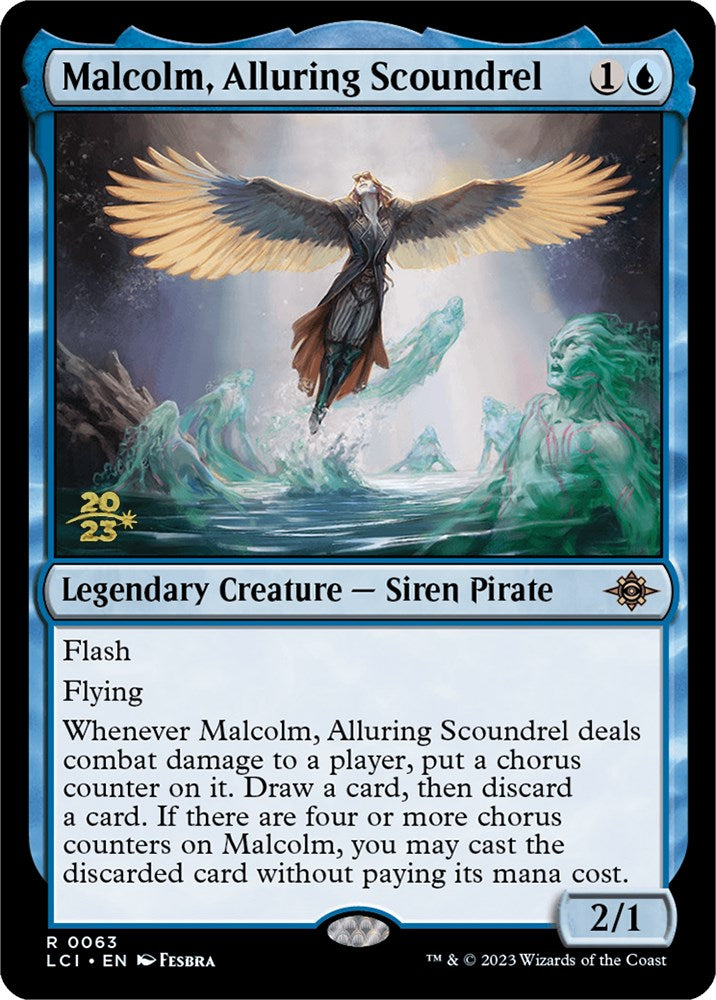 Malcolm, Alluring Scoundrel [The Lost Caverns of Ixalan Prerelease Cards] - Trinity Hobby