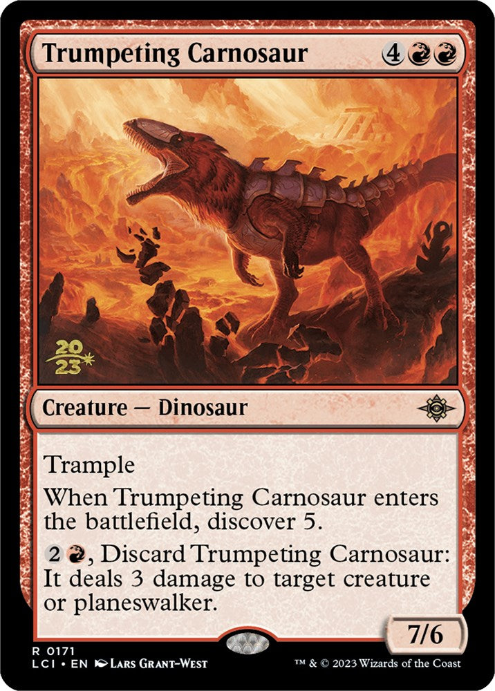 Trumpeting Carnosaur [The Lost Caverns of Ixalan Prerelease Cards] - Trinity Hobby