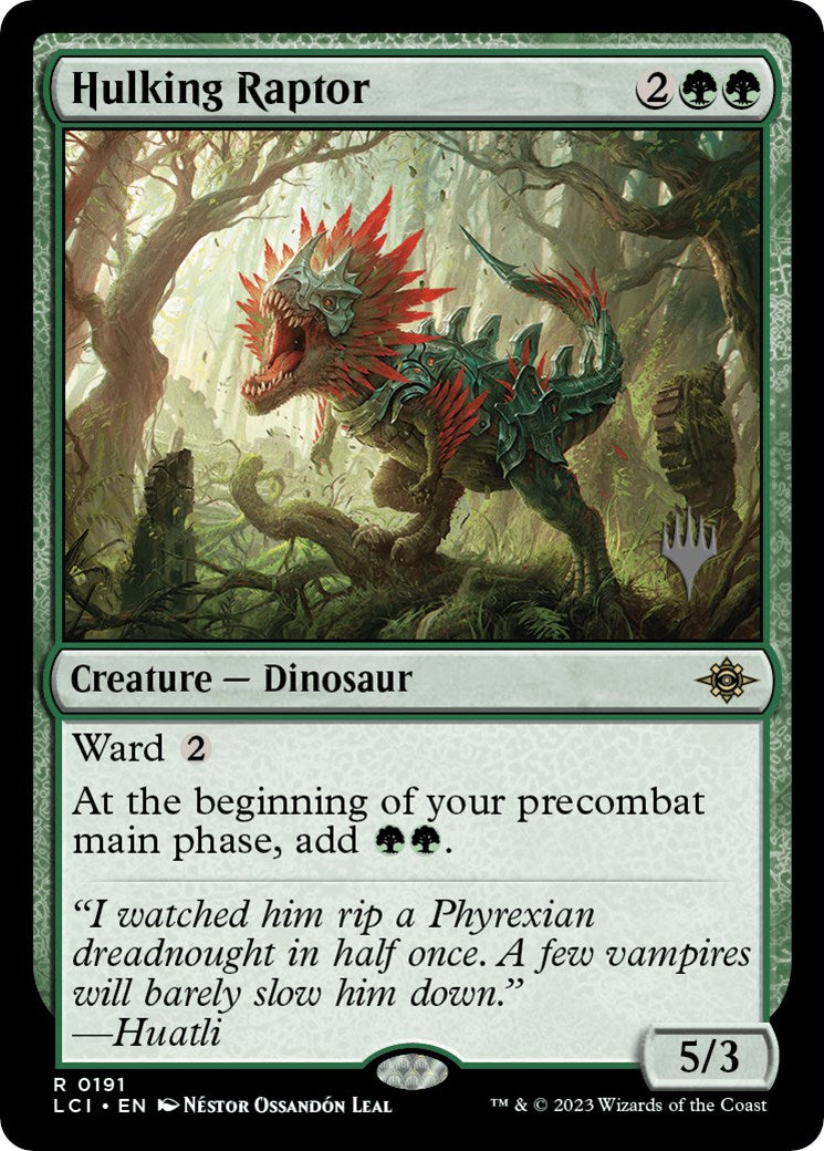 Hulking Raptor (Promo Pack) [The Lost Caverns of Ixalan Promos] - Trinity Hobby