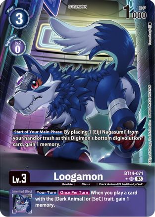 Loogamon [BT14-071] (Alternate Art) [Blast Ace] - Trinity Hobby