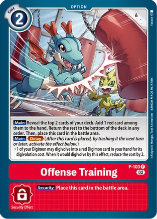 Offense Training [P-103] (Blast Ace Box Topper) [Promotional Cards] - Trinity Hobby