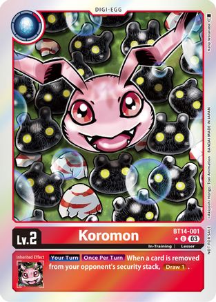 Koromon [BT14-001] (Blast Ace Box Promotion Pack) [Blast Ace] - Trinity Hobby