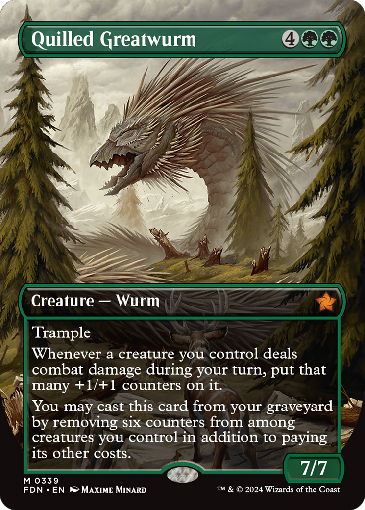Quilled Greatwurm (Borderless) [Foundations] - Trinity Hobby