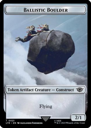 Ballistic Boulder // Food (0024) Double-Sided Token (Surge Foil)  [Foil]  (LTR-21 // 24) - [The Lord of the Rings: Tales of Middle-earth] - Trinity Hobby