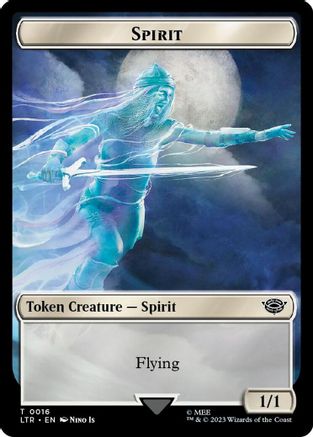 Spirit // Food (0024) Double-Sided Token (Surge Foil)  [Foil]  (LTR-16 // 24) - [The Lord of the Rings: Tales of Middle-earth] - Trinity Hobby
