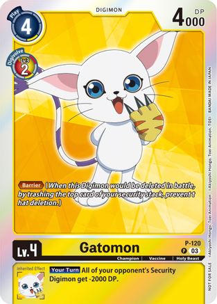 Gatomon [P-120] (Tamer Party Pack -The Beginning- Ver. 2.0) [Promotional Cards] - Trinity Hobby