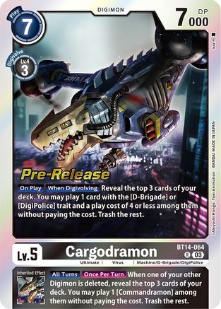 Cargodramon [BT14-064] [Blast Ace Pre-Release Cards] - Trinity Hobby