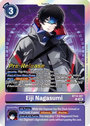 Eiji Nagasumi [BT14-087] [Blast Ace Pre-Release Cards] - Trinity Hobby