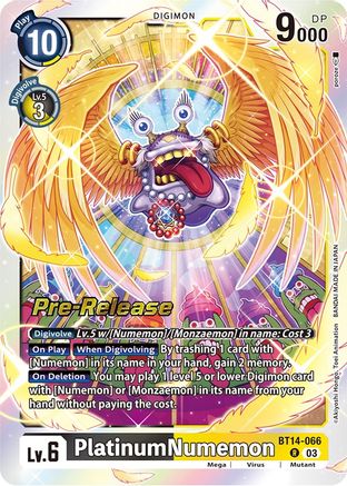 PlatinumNumemon [BT14-066] [Blast Ace Pre-Release Cards] - Trinity Hobby
