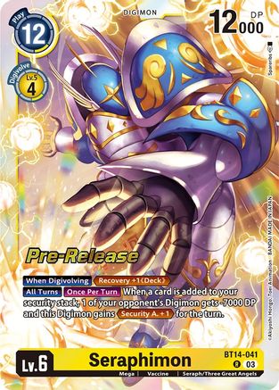Seraphimon [BT14-041] [Blast Ace Pre-Release Cards] - Trinity Hobby