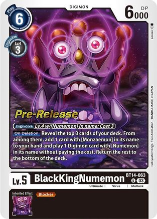 BlackKingNumemon [BT14-063] [Blast Ace Pre-Release Cards] - Trinity Hobby