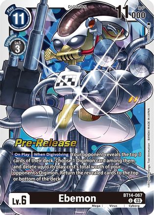 Ebemon [BT14-067] [Blast Ace Pre-Release Cards] - Trinity Hobby