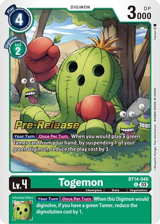Togemon [BT14-046] [Blast Ace Pre-Release Cards] - Trinity Hobby