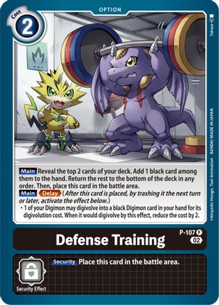 Defense Training [P-107] (Blast Ace Box Topper) [Promotional Cards] - Trinity Hobby