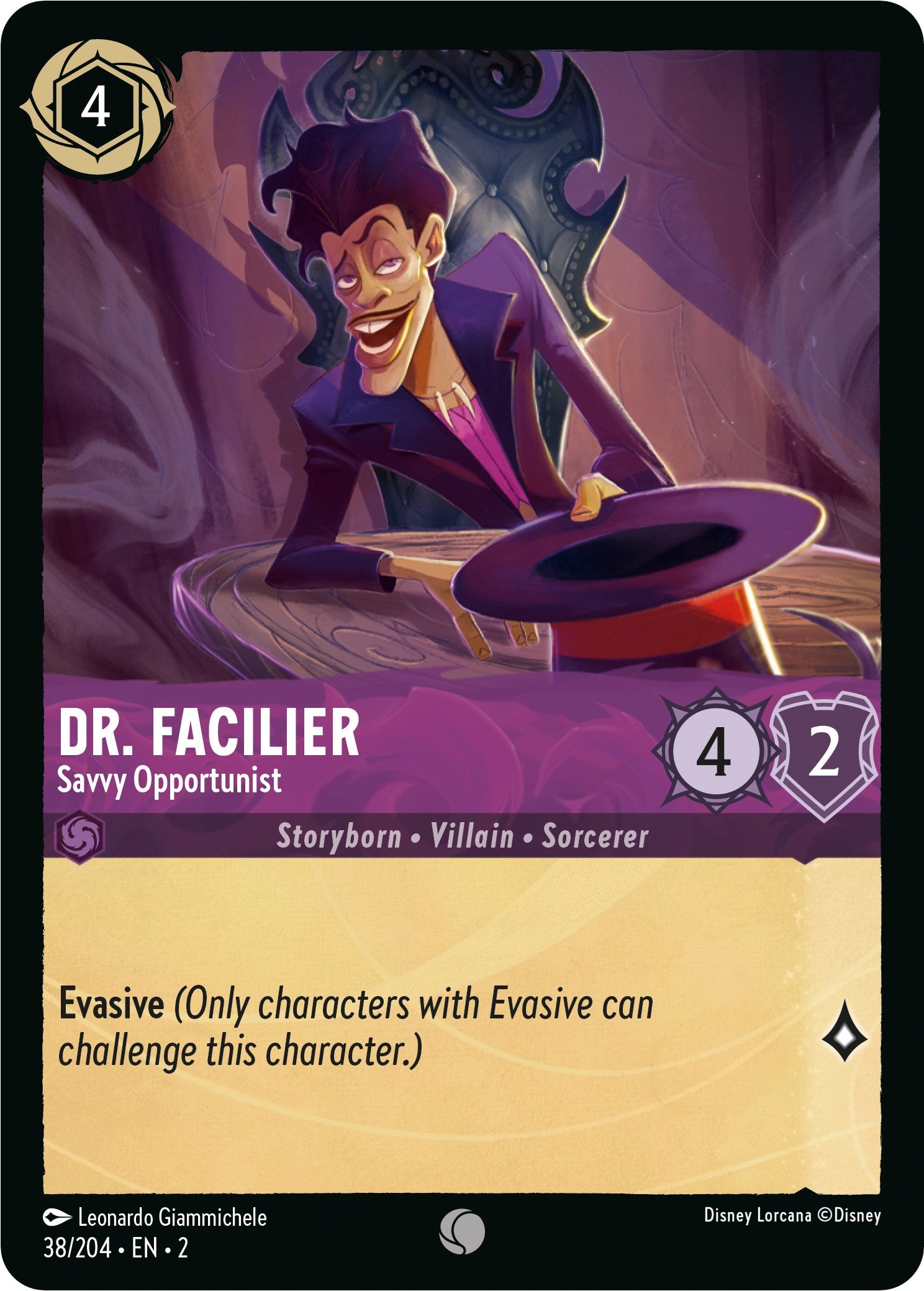 Dr. Facilier - Savvy Opportunist (38/204) [Rise of the Floodborn] - Trinity Hobby