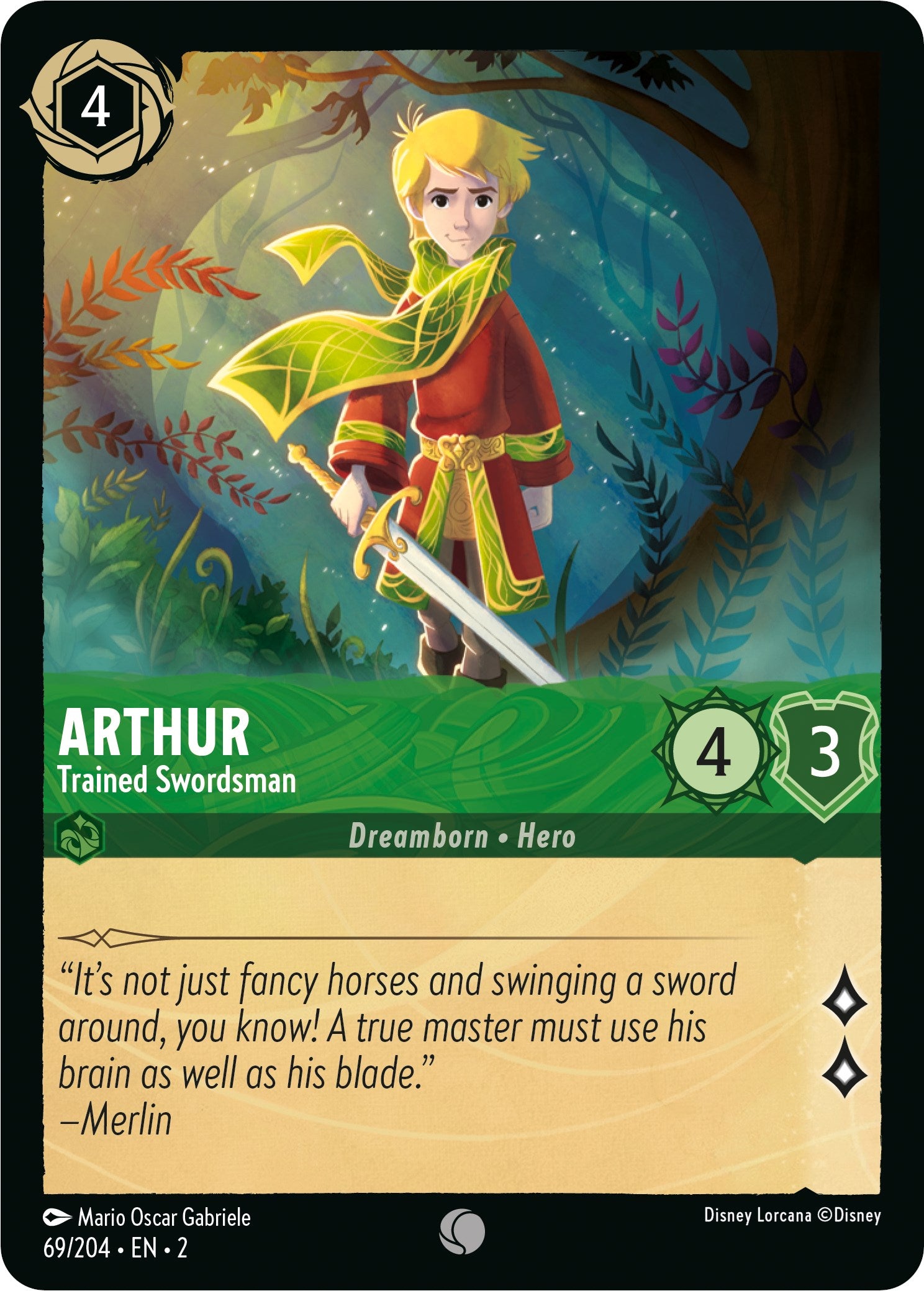 Arthur - Trained Swordsman (69/204) [Rise of the Floodborn] - Trinity Hobby