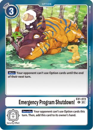 Emergency Program Shutdown! [EX1-072] (Blast Ace Double Pack Set) [Classic Collection] - Trinity Hobby