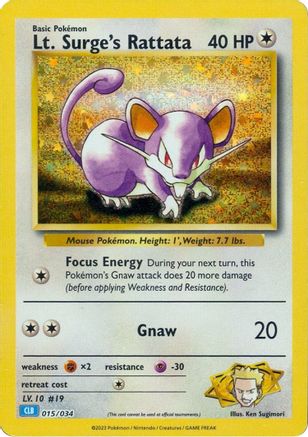 Lt. Surge's Rattata [Trading Card Game Classic] - Trinity Hobby