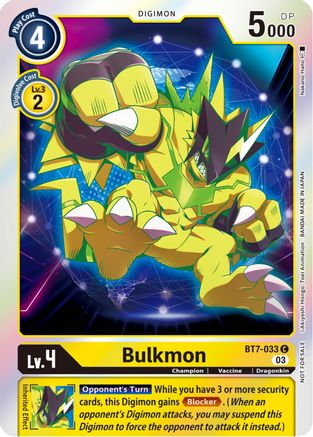 Bulkmon [BT7-033] (Official Tournament Pack Vol.11) [Next Adventure] - Trinity Hobby