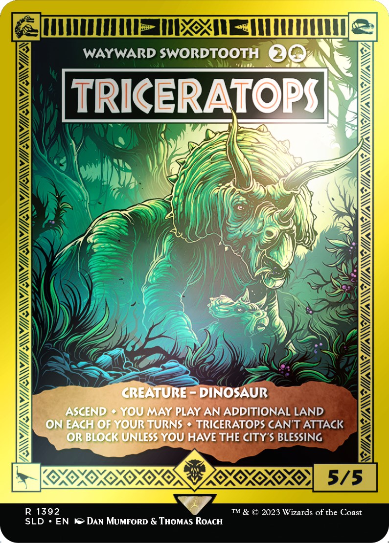 Triceratops - Wayward Swordtooth (Rainbow Foil) [Secret Lair Drop Series] - Trinity Hobby
